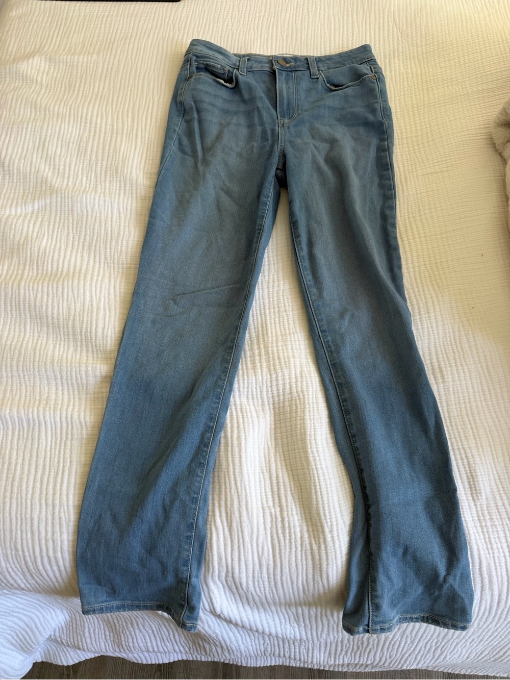 PAIGE Classic Blue Women's Straight-Leg Jeans